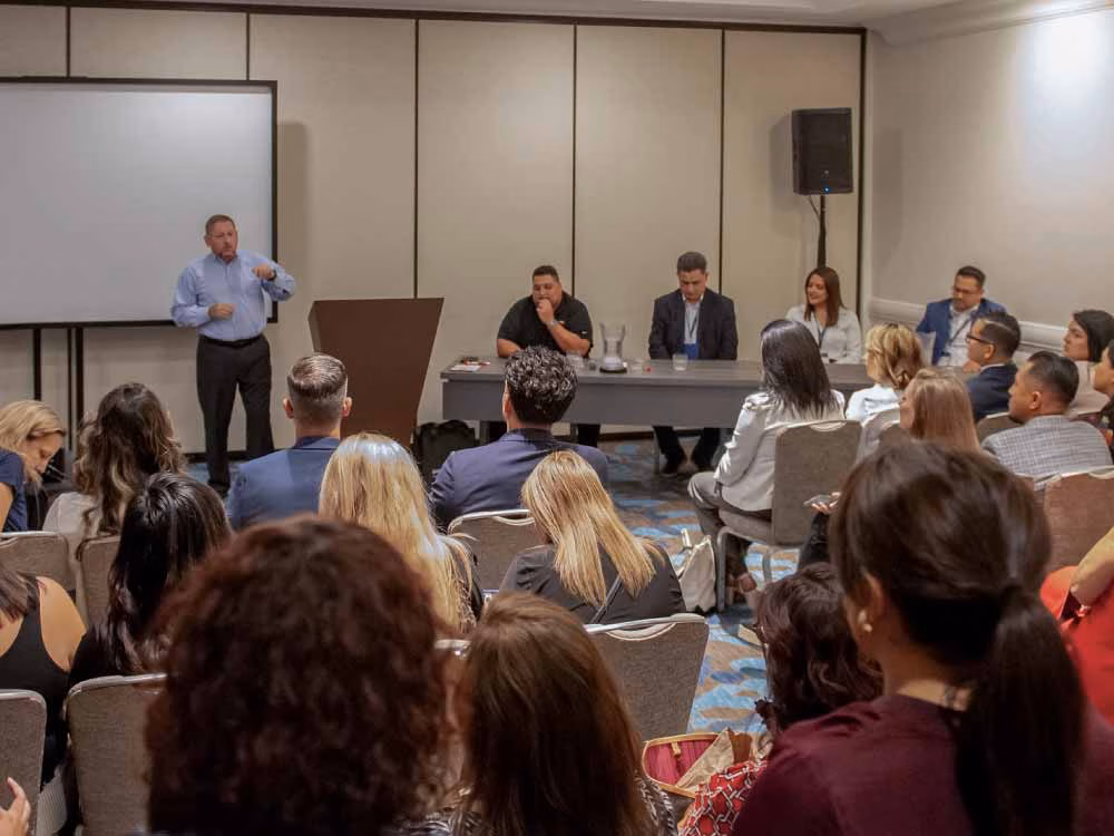 A candid photo from a professional real estate event